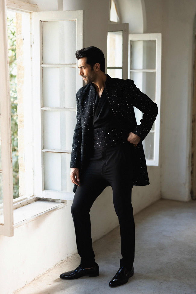 THE NOIR METALLIC DIFFUSION SHERWANI