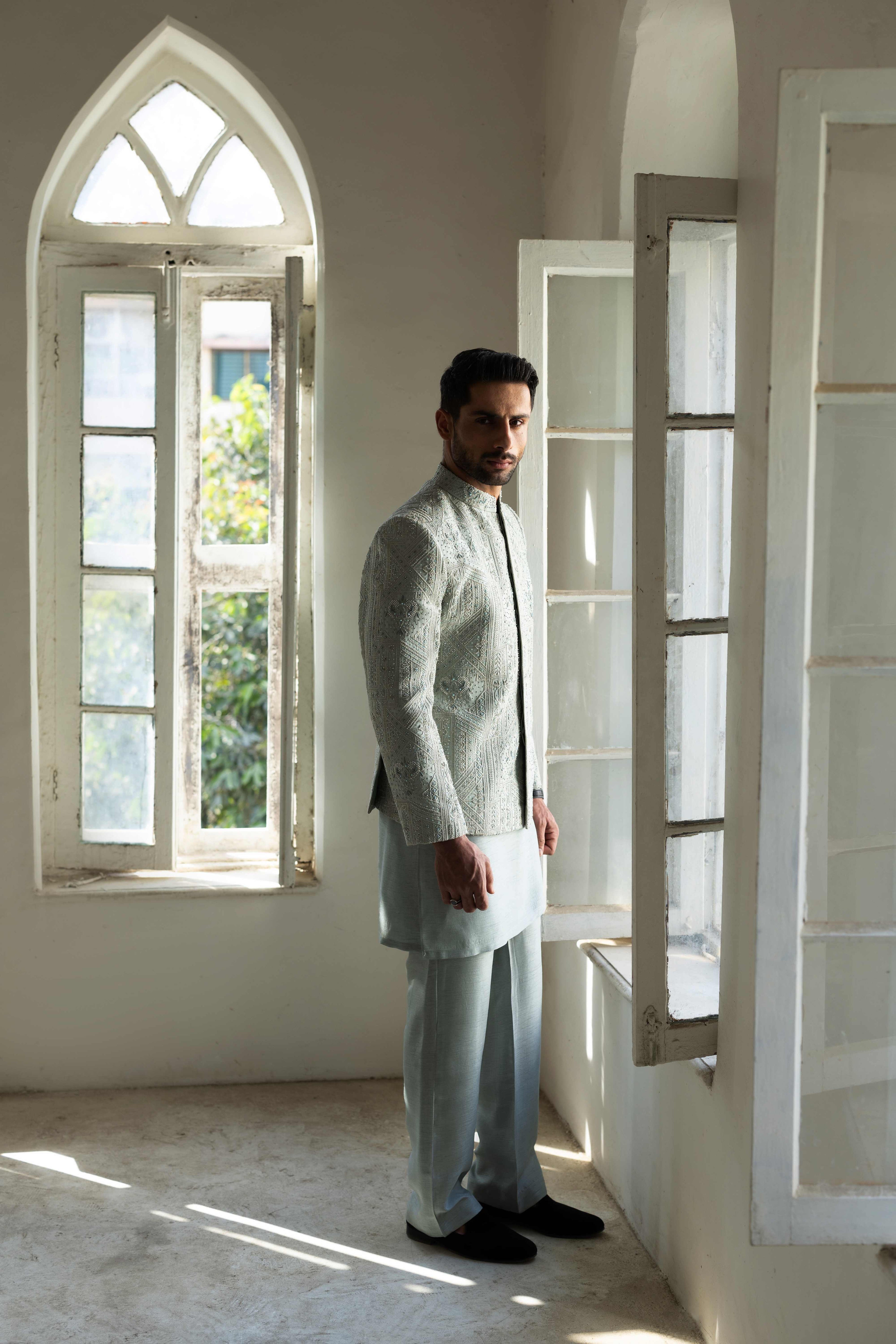 THE SERENE PISTACHIO SHERWANI