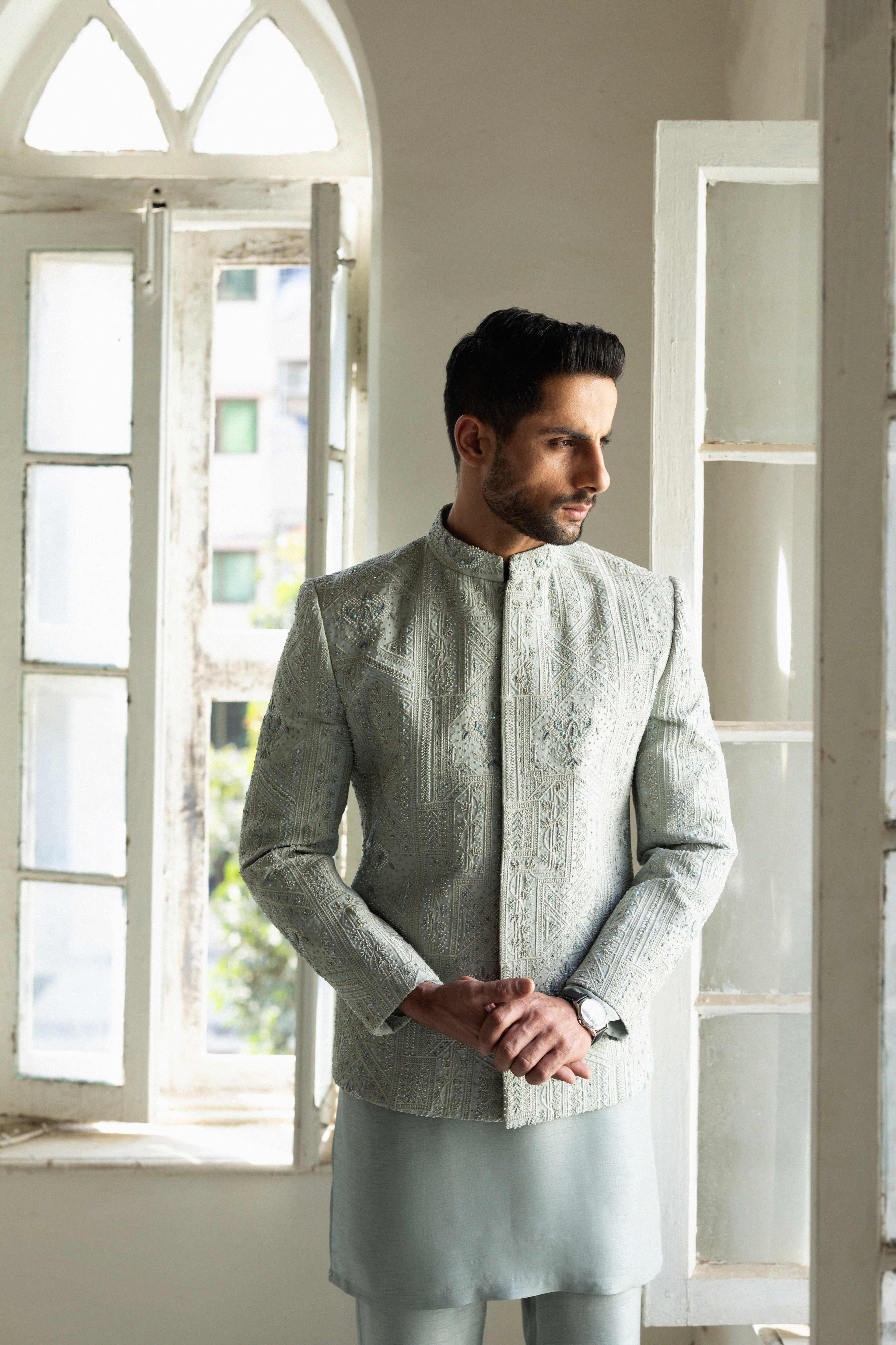 THE SERENE PISTACHIO SHERWANI
