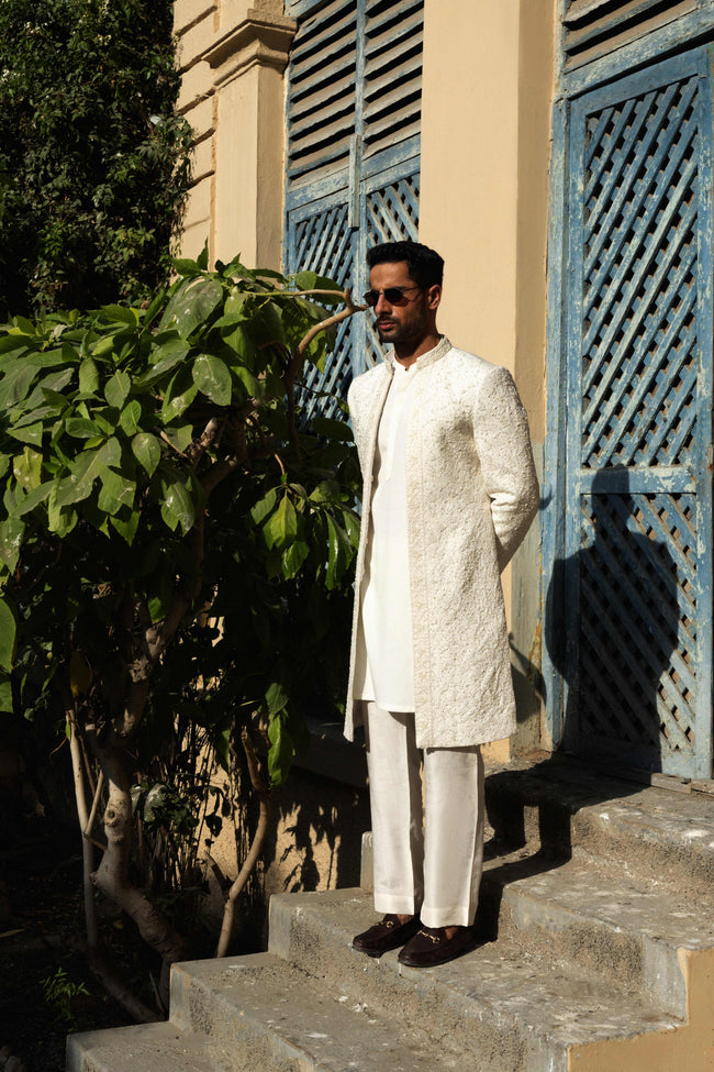 THE HERITAGE IVORY LONG COAT