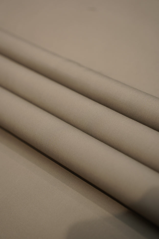 Taupe Beige Luxury Cotton Blend Fabric