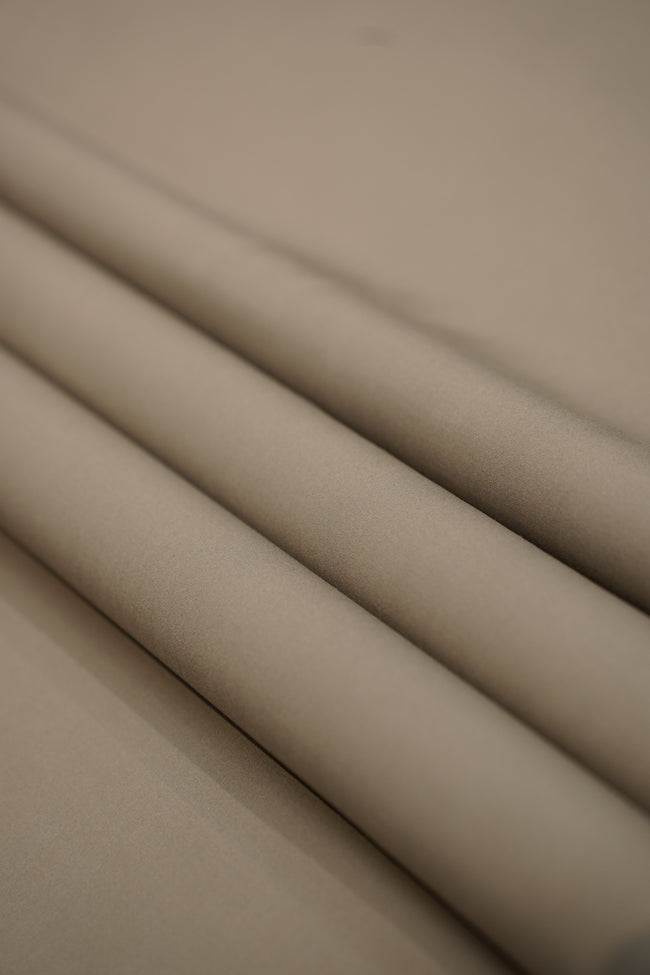 Taupe Beige Luxury Cotton Blend Fabric