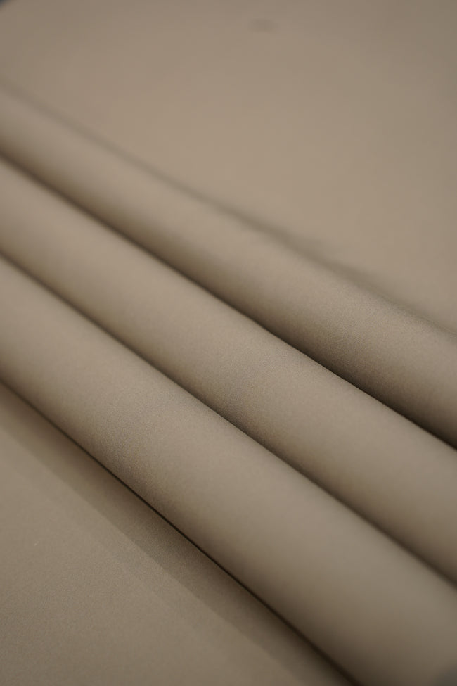 Taupe Beige Luxury Cotton Blend Fabric