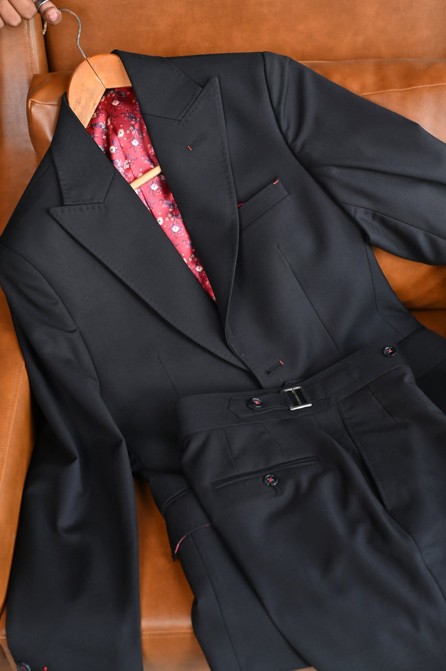 Black Suit with print inside