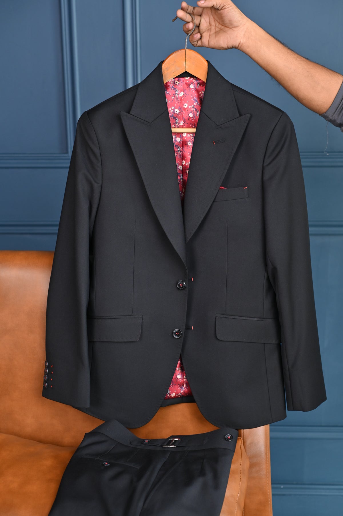 Black Suit with print inside
