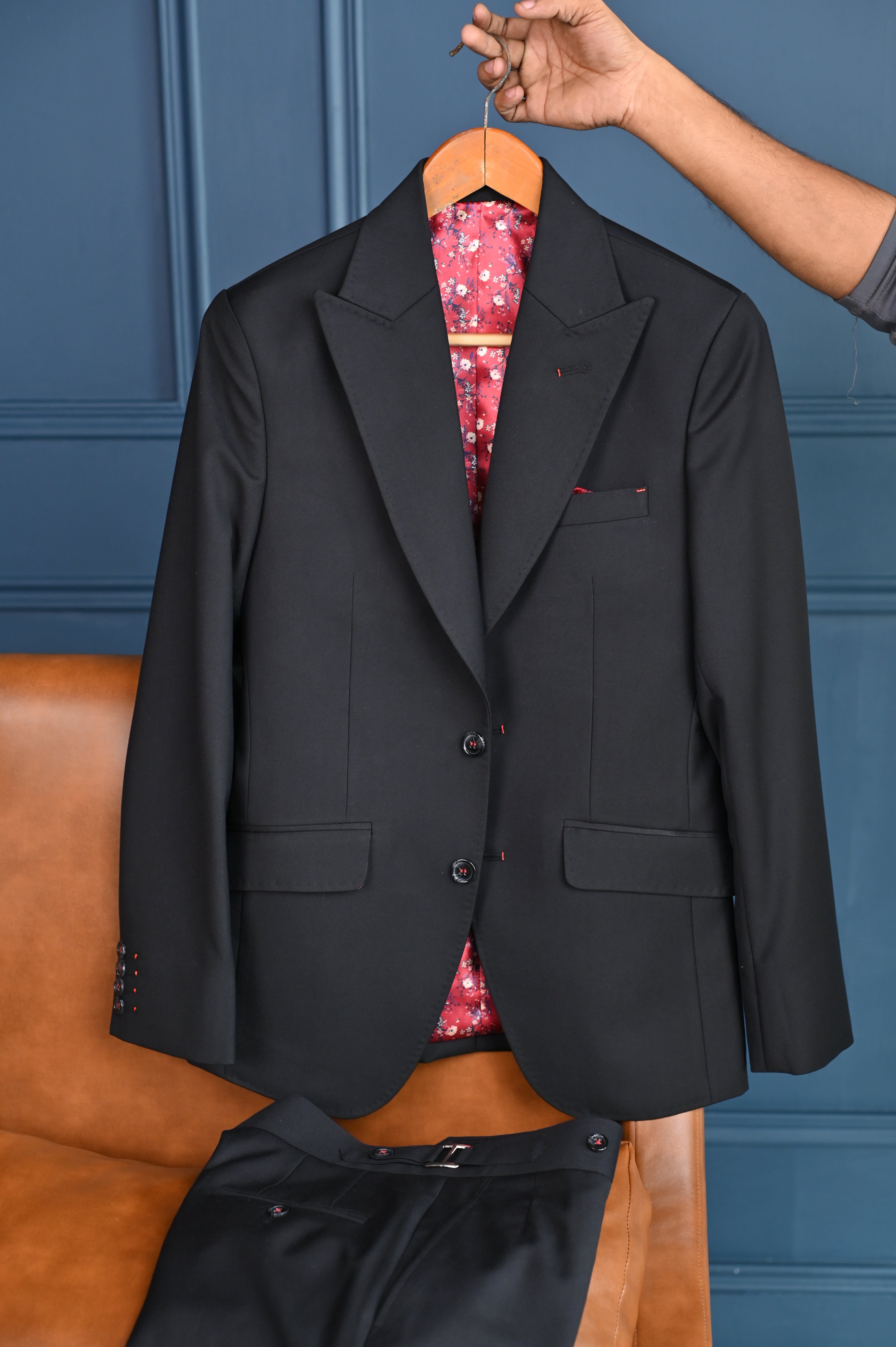 Black Suit with print inside