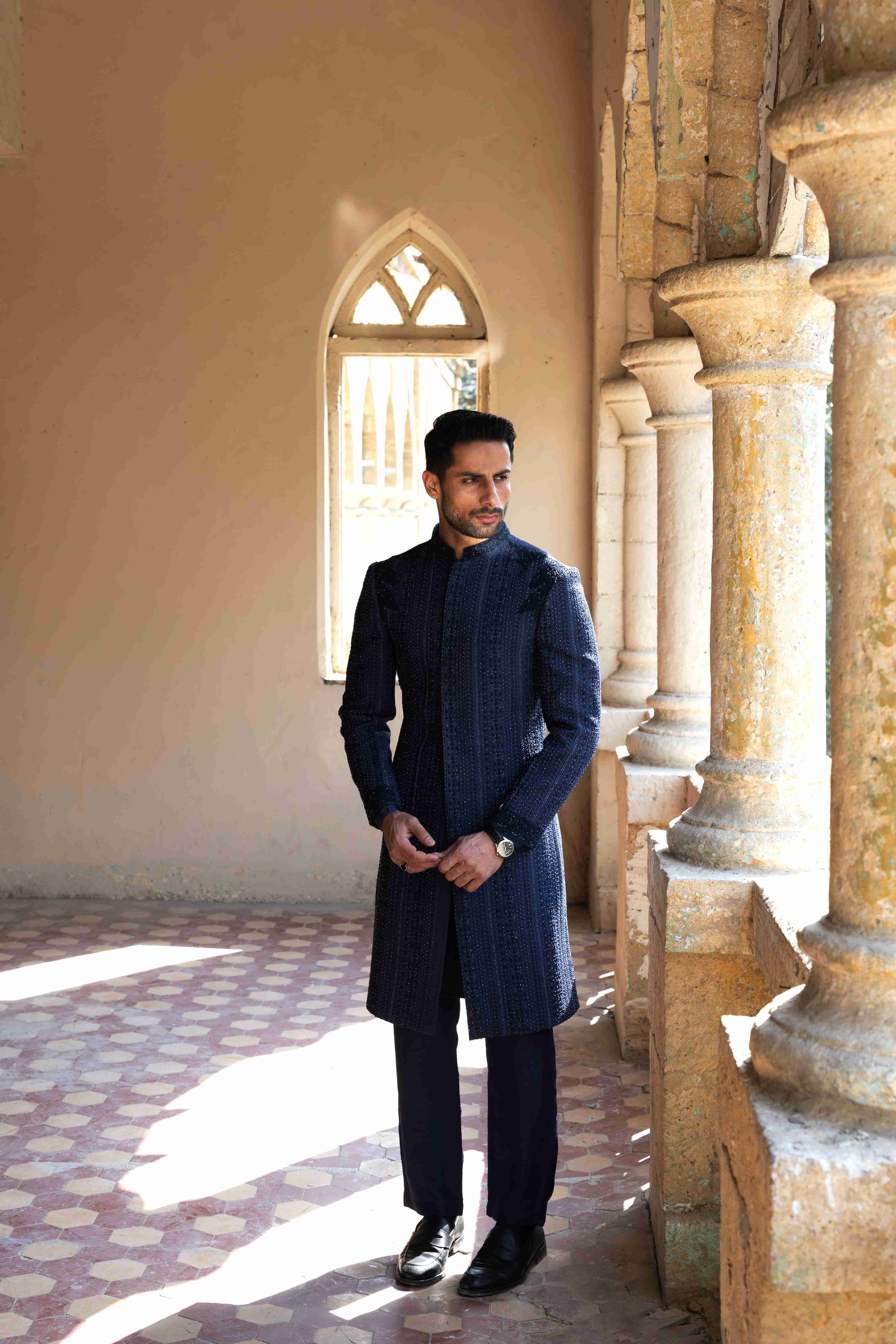 THE MIDNIGHT REGAL SHERWANI