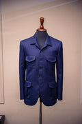 Blue Stripe Safari Coat