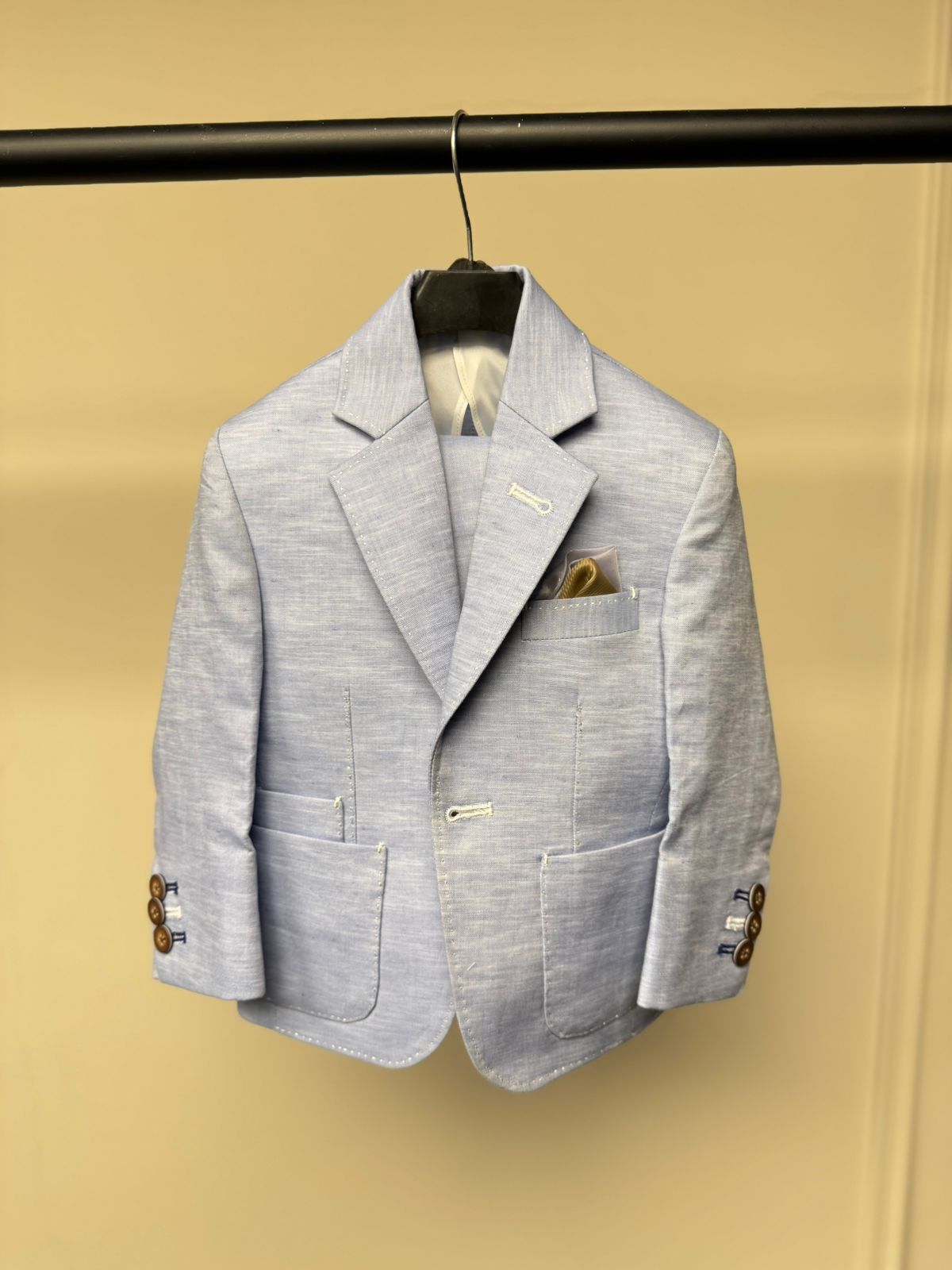 Beige Double Breasted Coat